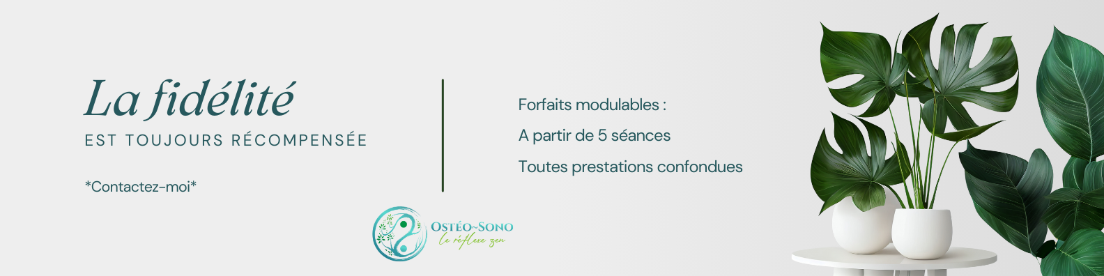 Banniere linkedin professionnel moderne floral gris vert 2